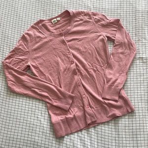 pink button sweater/cardigan